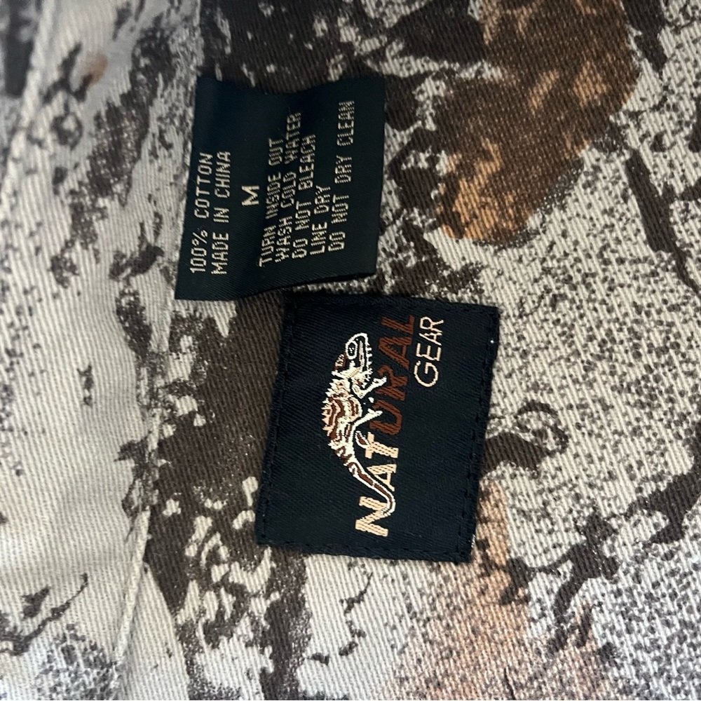 Natural wear gecko camo snake print cotton brushed flannel shirt M iguana - Picture 7 of 10